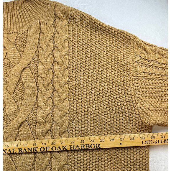 Ava & Viv Womens Sweater D.Tan Sz 4X Mock Neck Pullover Chunky Oldmoney preppy - Picture 6 of 10